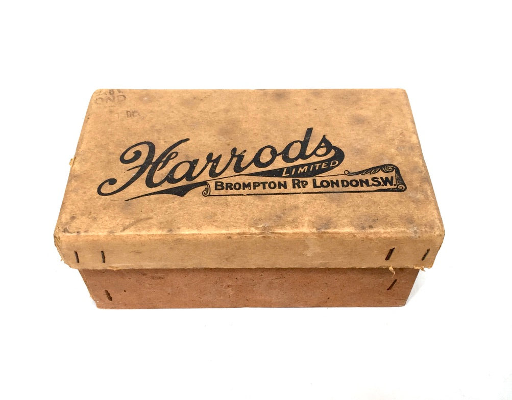 Vintage Mid 20th Century Cardboard Presentation Gift Box Harrods London Antique