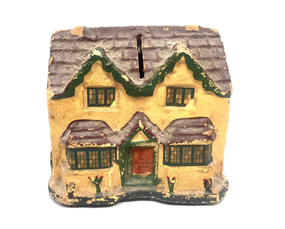 Vintage Papier Mâché Collection Box For Dr Barnardo Homes Money Box / Antique&nbsp;