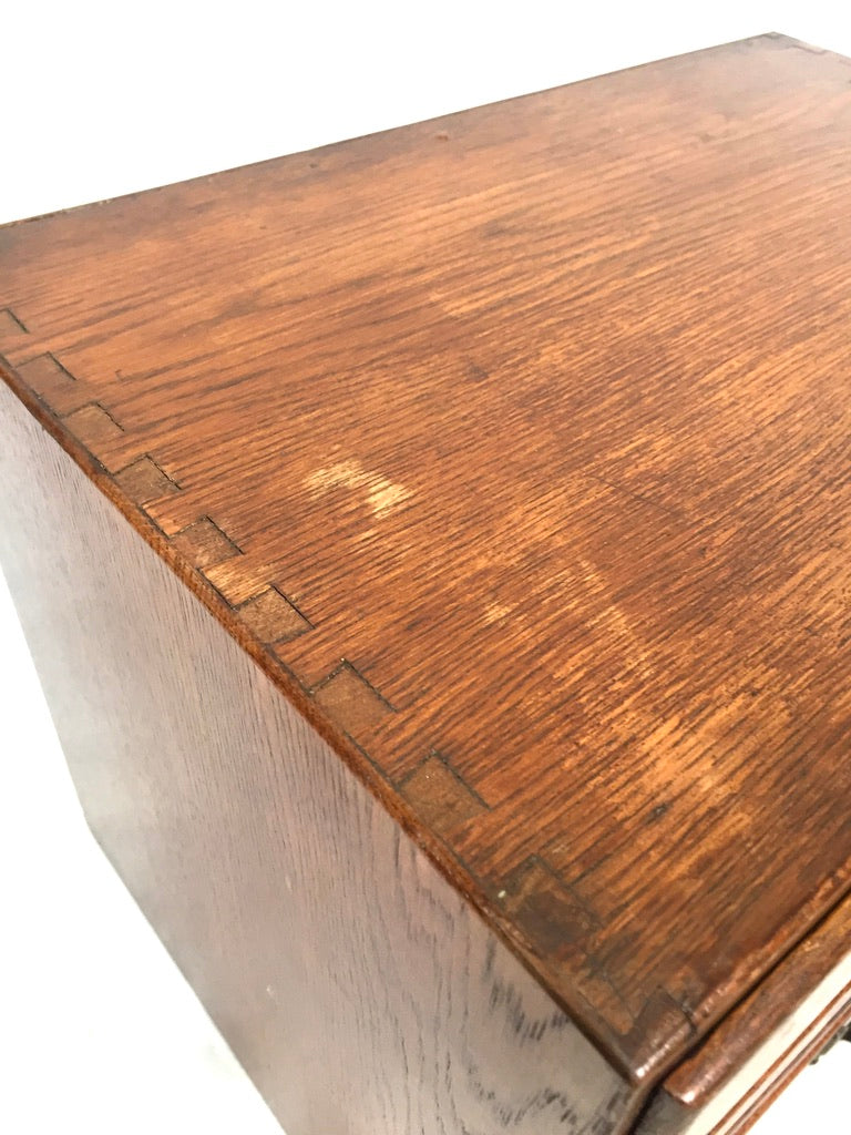 Antique Tabletop Wooden Chest of Drawers / Filing Storage Box Collectors Cabinet