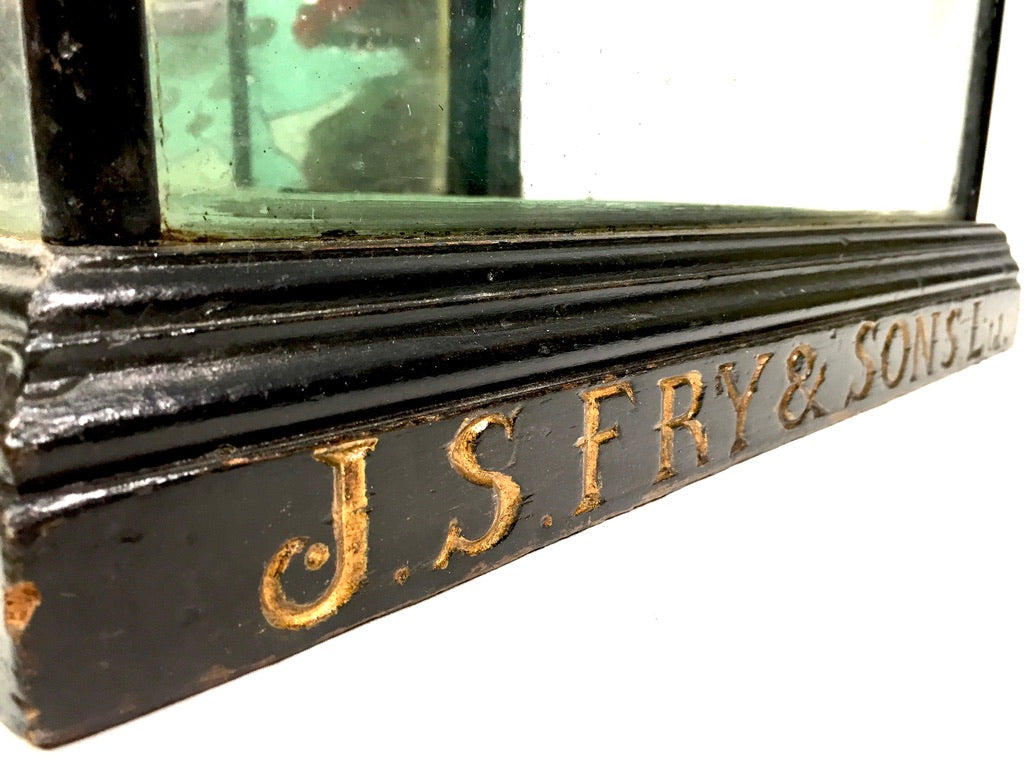 Antique J & S Fry's Chocolate Confectionery Glass Shop Counter Display Cabinet