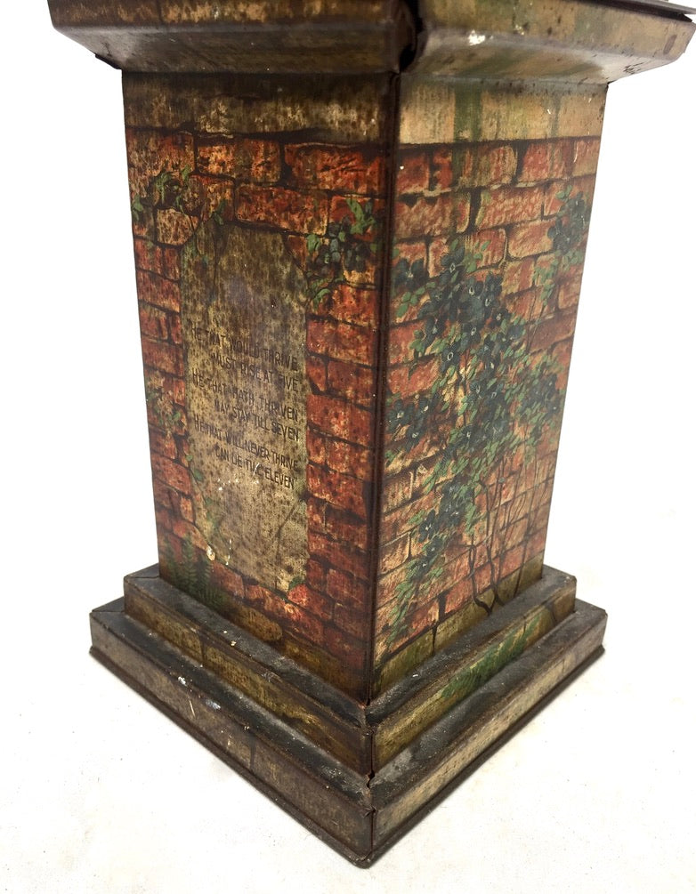 Antique Advertising - William Crawford & Sons Sundial Shaped Biscuit Tin c.1920
