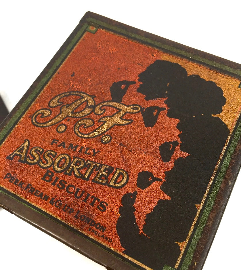Antique Advertising - Peek Frean & Co Biscuit Tin Counter String Dispenser c1930