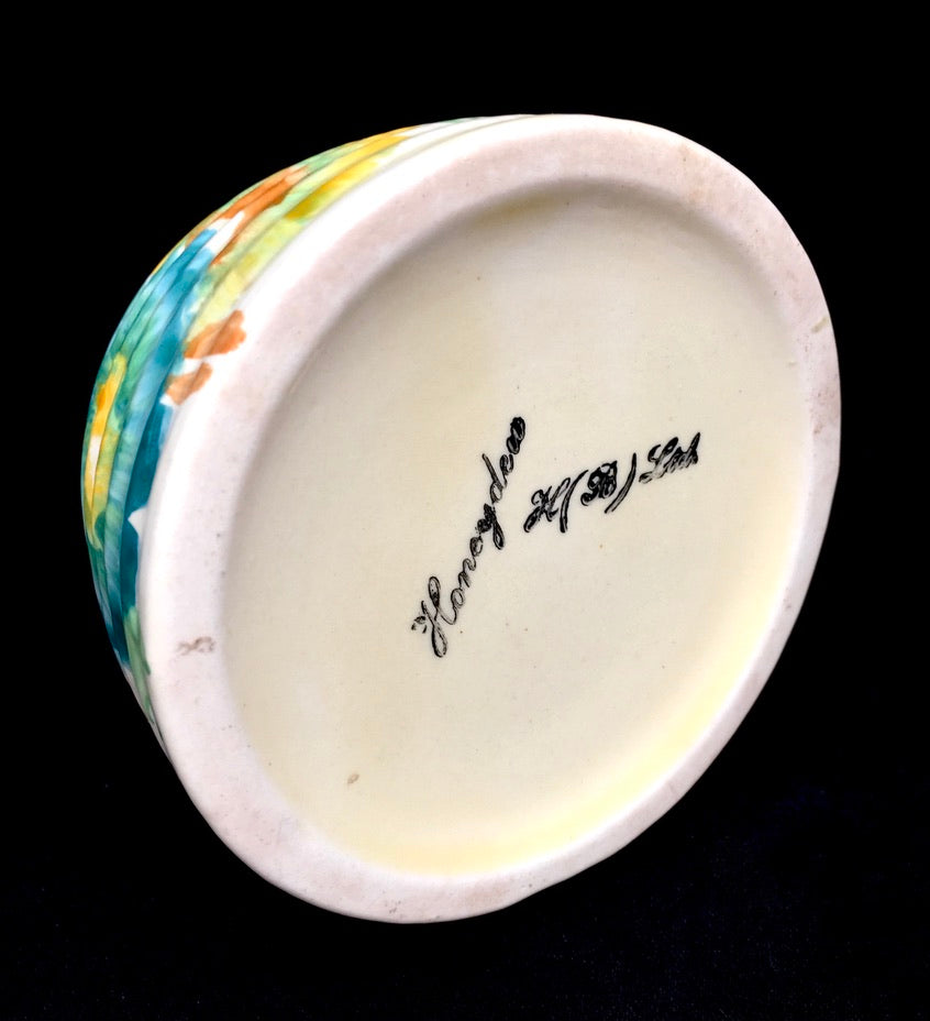 Clarice Cliff Pottery - Honeydew Preserve / Honey Pot / Art Deco / Antique c1936