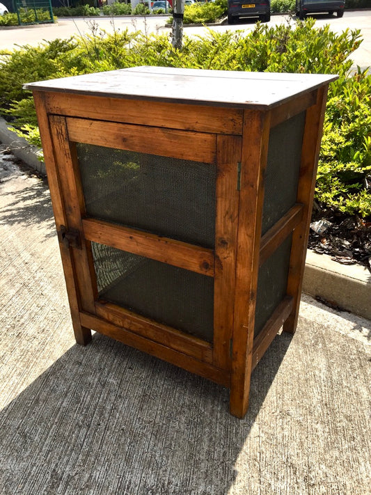 Antique Wooden French Garde Manger Storage Cupboard / Fromagier / Meat Cabinet