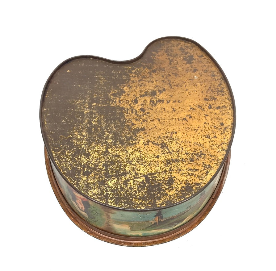 Antique Advertising - Huntley & Palmer Biscuit Tin Artist Palette Shape c.1900