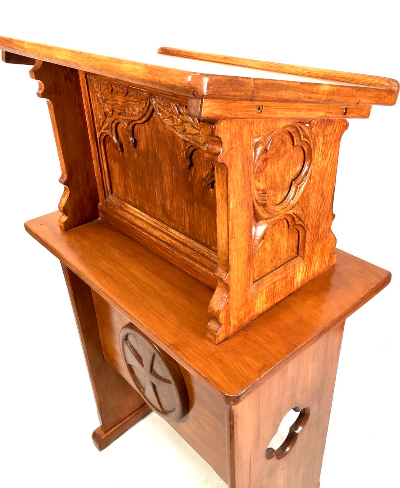Antique Wooden Large Floor Standing Lectures Lectern / Book Stand / Church