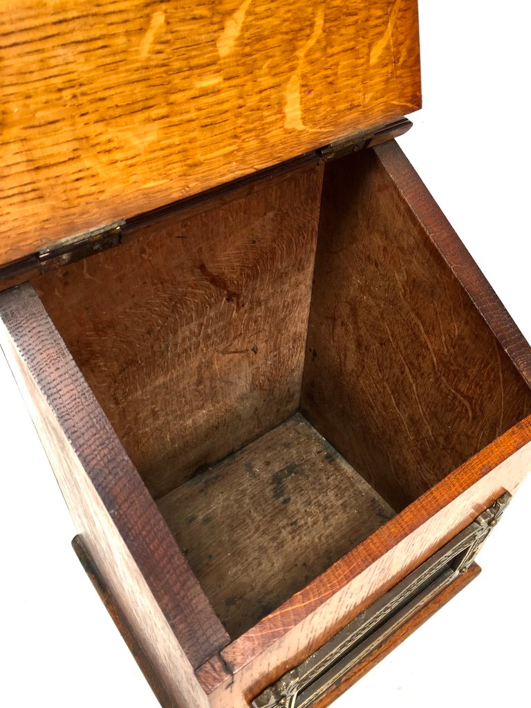 Antique Victorian Oak Country House Wooden Letter / Post Box / Stationery c.1900