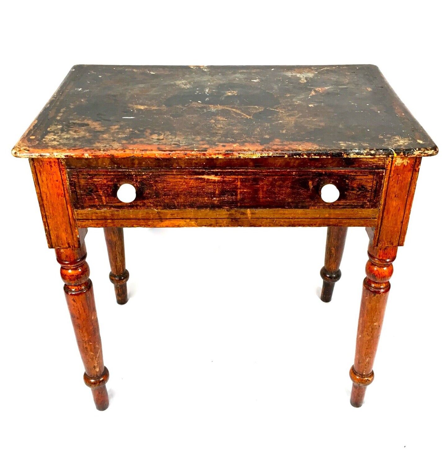 Antique Rustic Hardwood Table Sideboard / Entrance Hall Desk c.1900