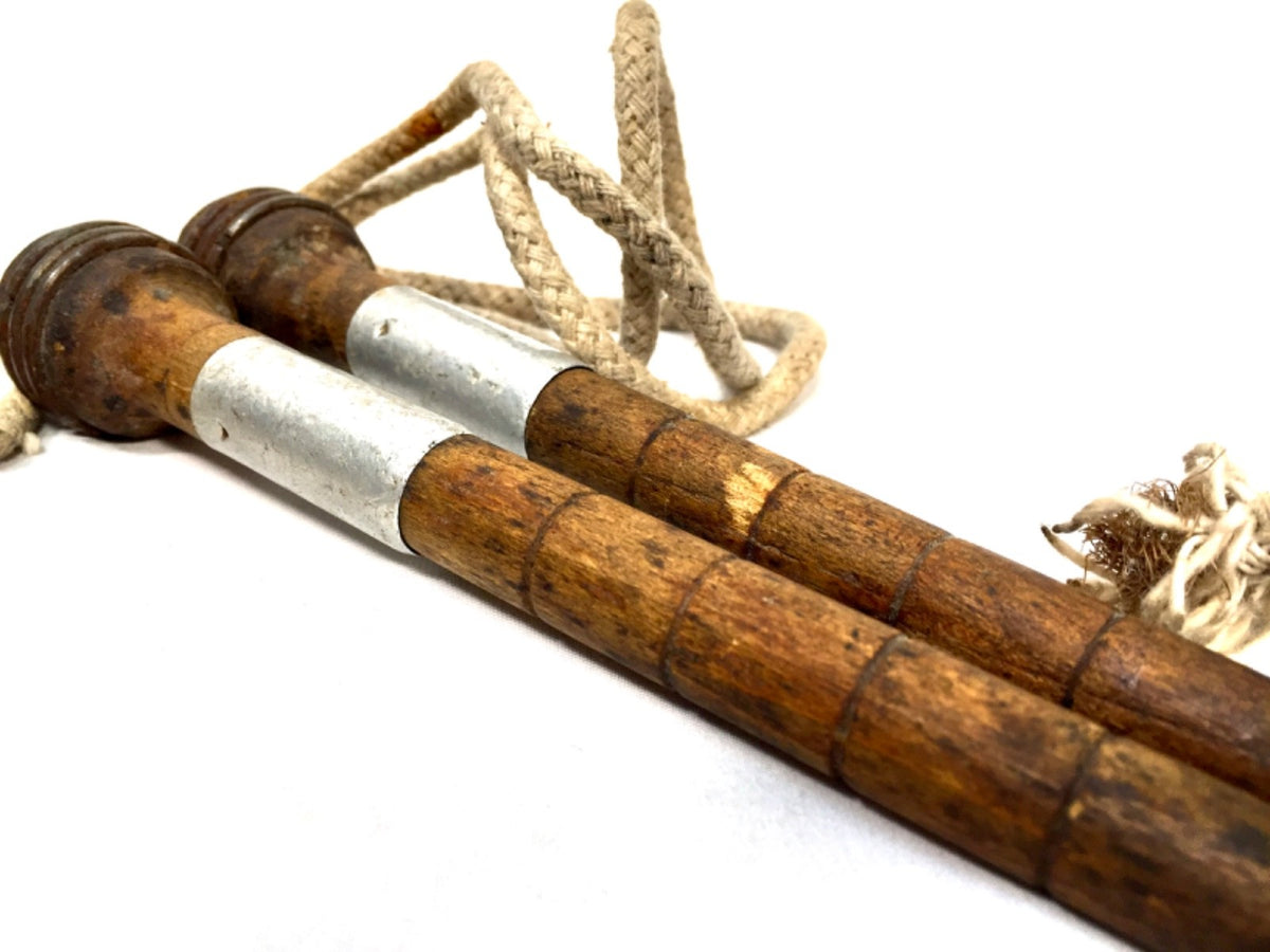 Vintage Rope Access Antique Skipping Rope with Wooden Handles / Vintage Games & Toys c.190 ...