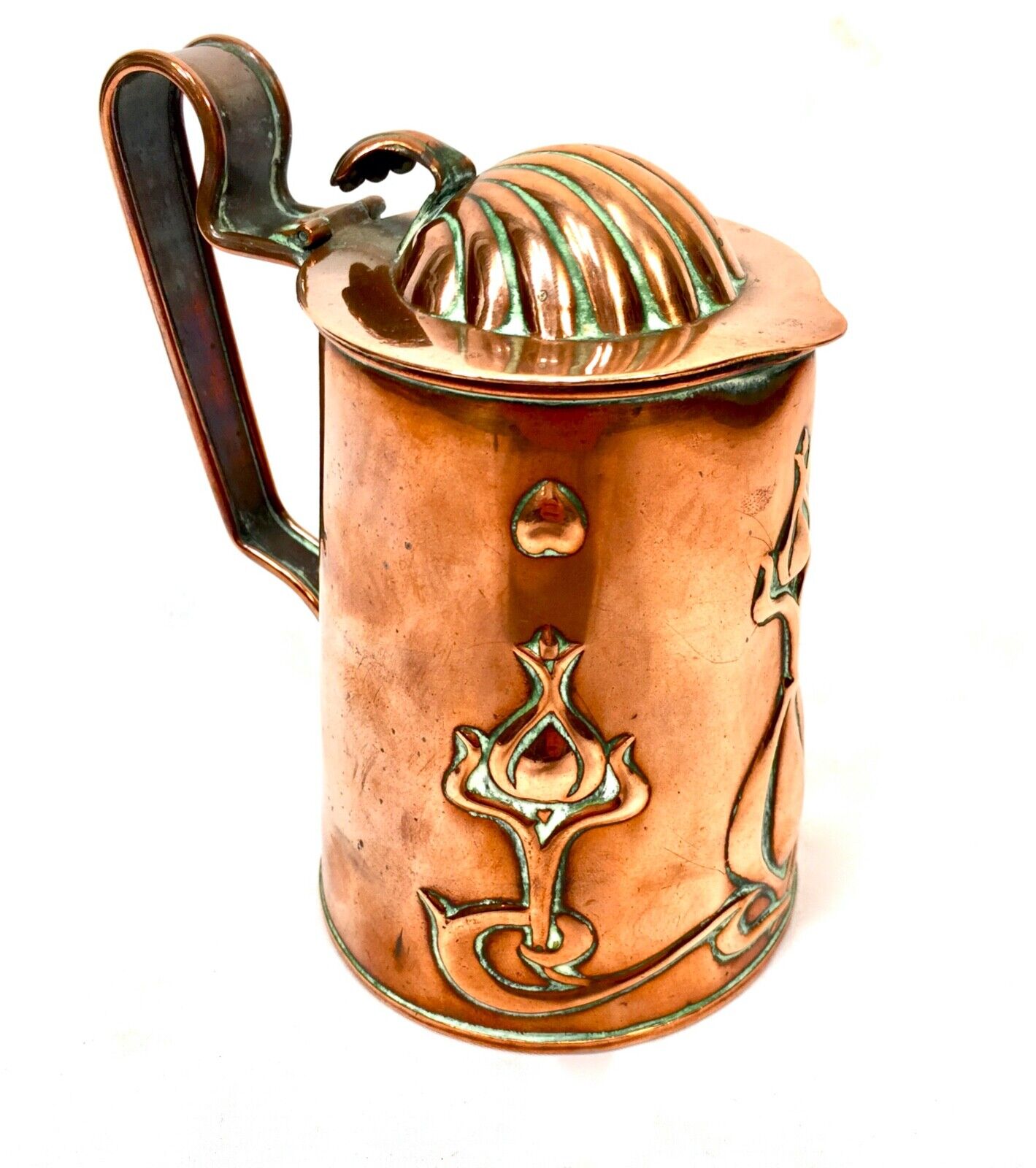 Antique Joseph Sankey & Sons Arts and Crafts Copper Jug / Edwardian / c.1905