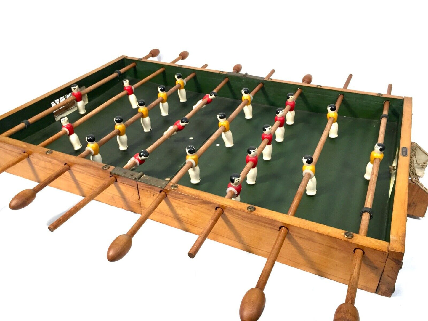 Antique French 1930s Folding Tabletop Football Foosball Game / Art Deco / Wooden