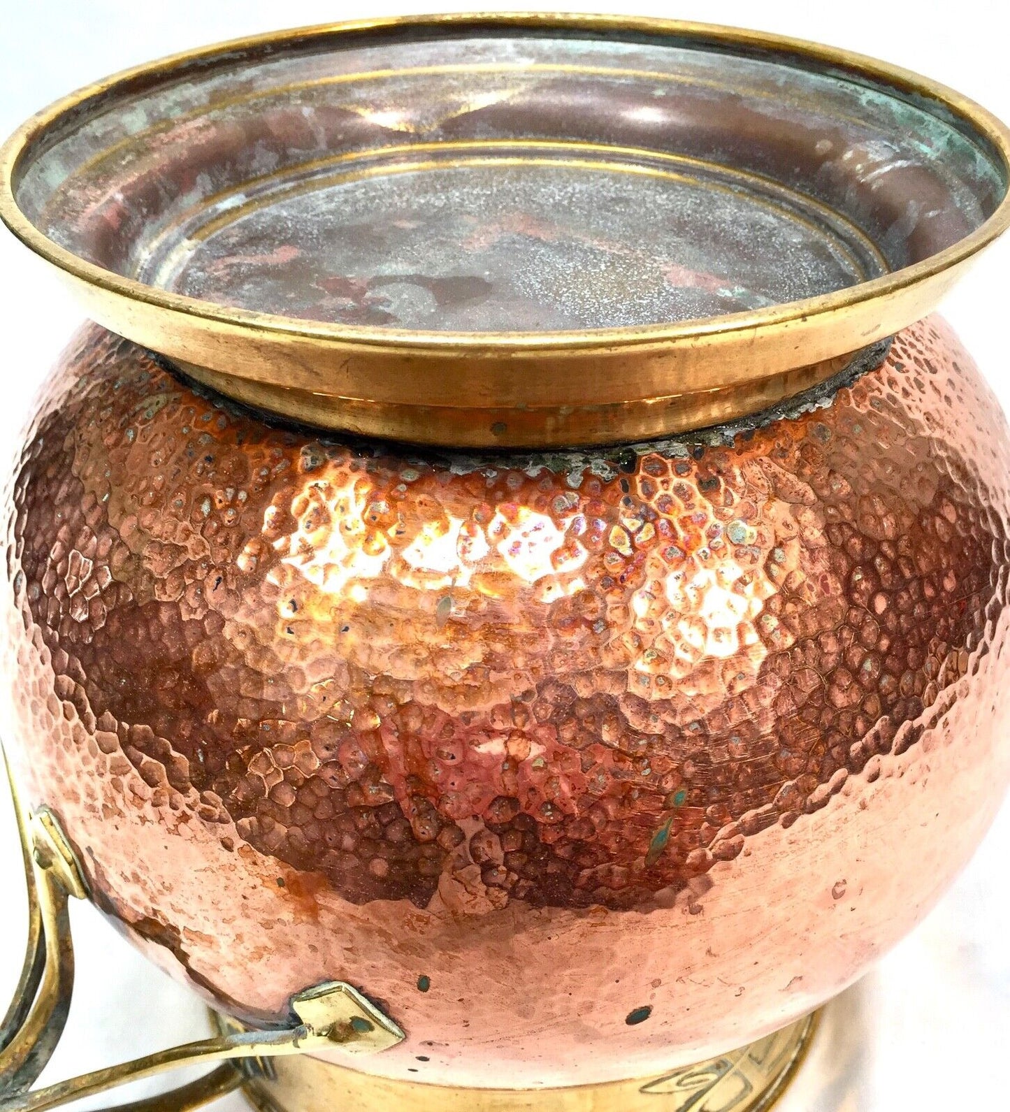 Antique Arts & Crafts Copper & Brass Jardiniere / Plant Pot / Planter c.1900