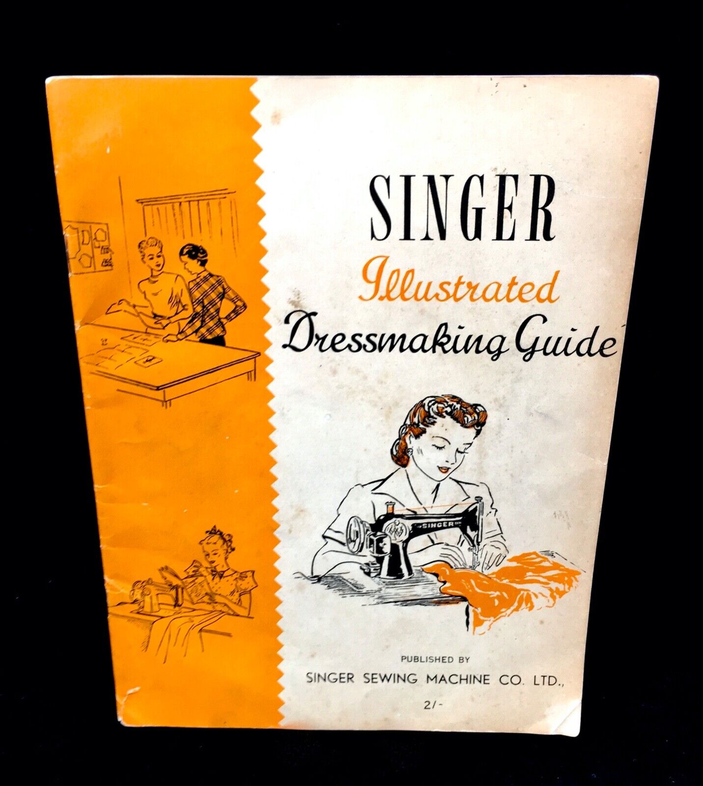 Pair of Singer Sewing Machine Books - Dressmaking Guide & Reference Library