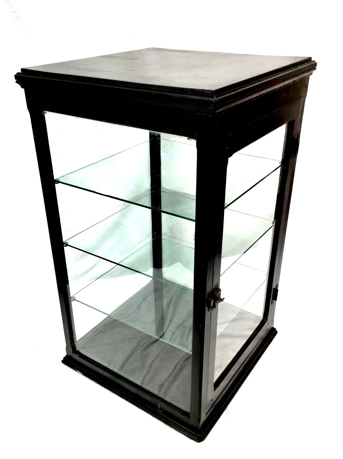 Antique Victorian Large Wooden Glazed Countertop Shop Display Cabinet c.1880