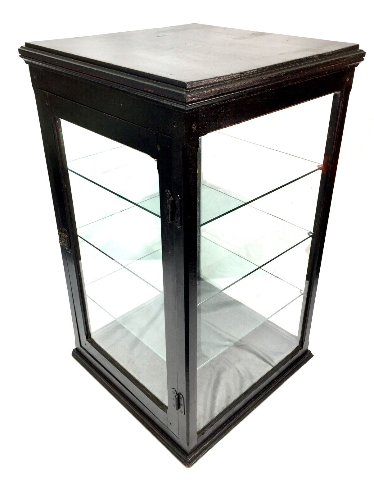 Antique Victorian Large Wooden Glazed Countertop Shop Display Cabinet c.1880