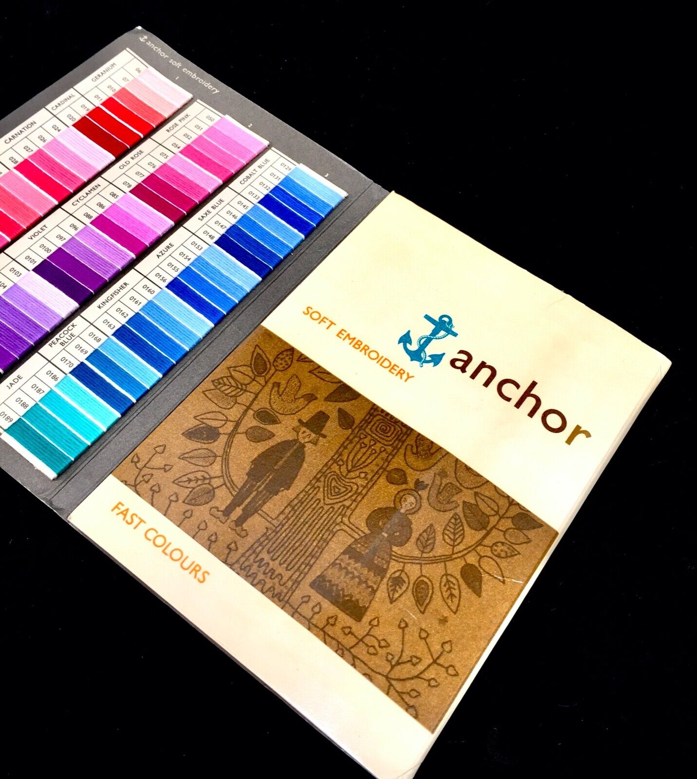 Vintage Clarks Anchor Sewing Silks Soft Embroidery Threads Colour Index Booklet