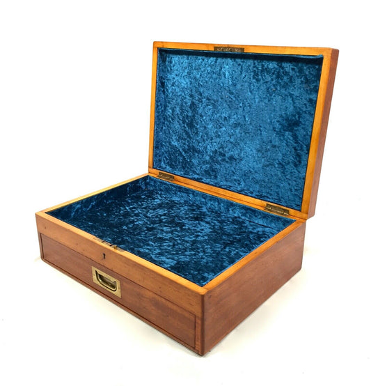 Antique Wooden Tabletop Jewellery / Collectors Box / Chest / c.1930s Art Deco