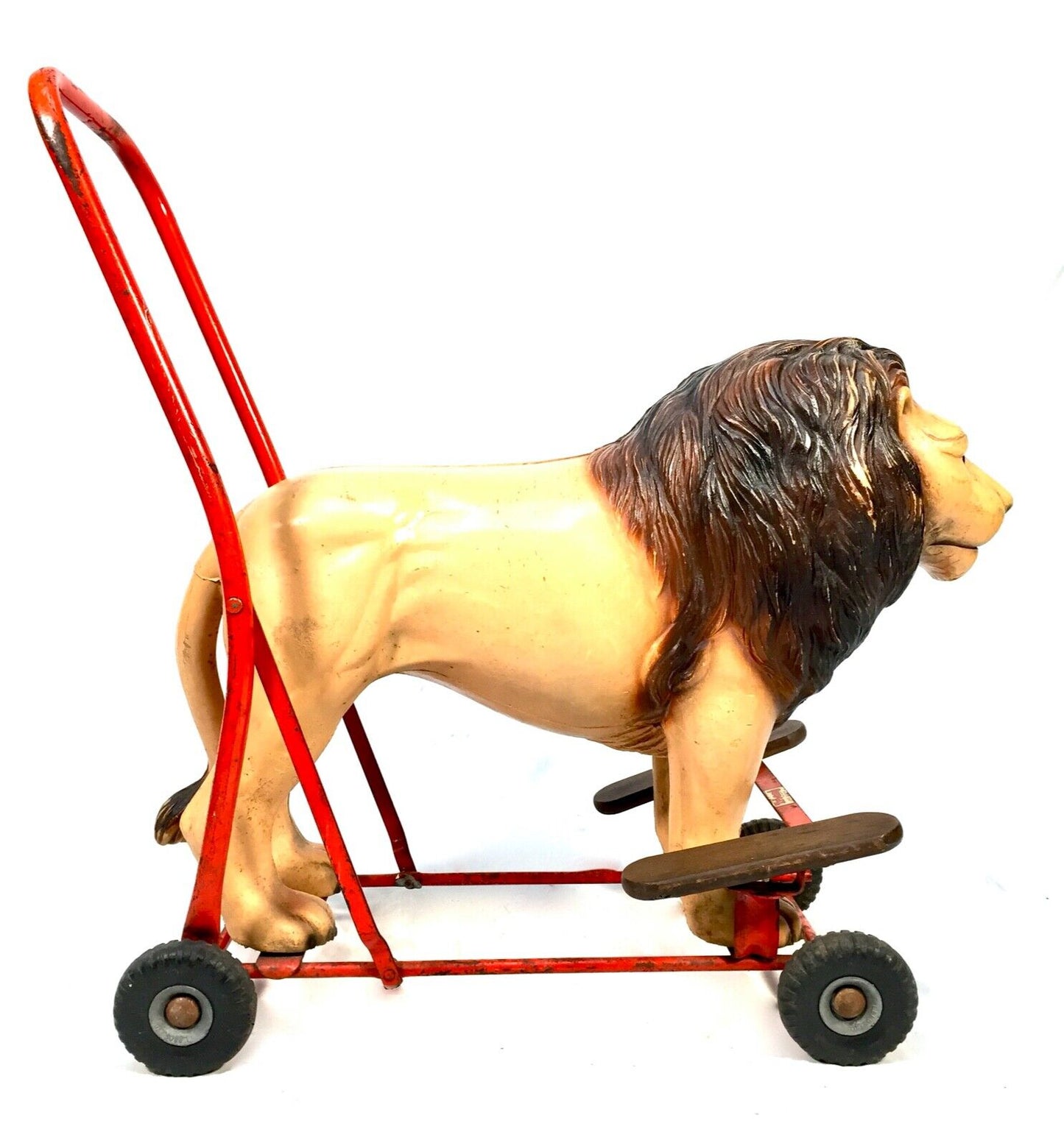 Vintage 1950s Triang Ride on & Push Along Lion Toy / Tri-ang / Antique