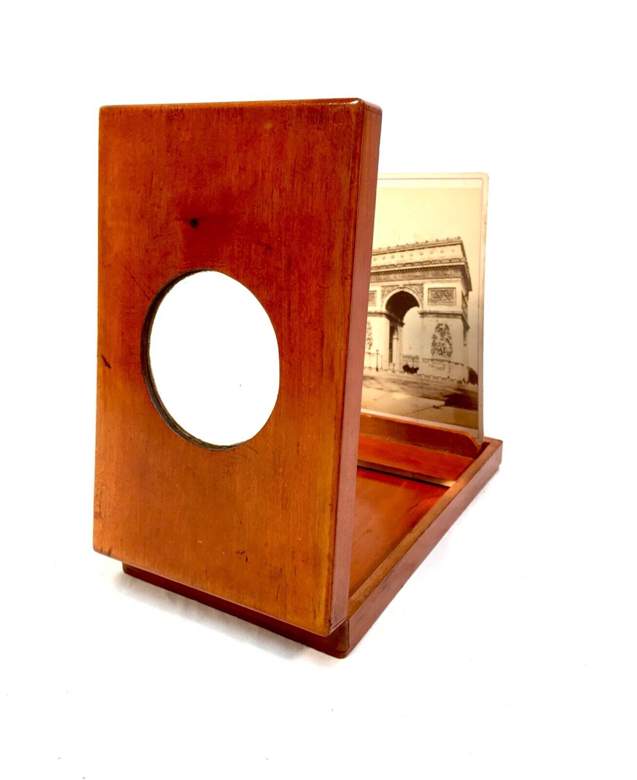 Antique Wooden Photo Picture Postcard Scope Viewer / Graphoscope c.1920