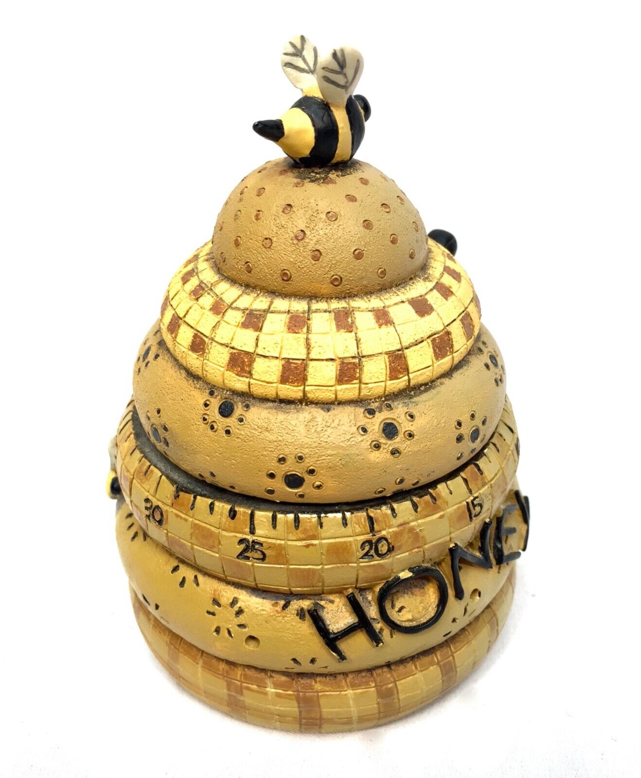 Boston Warehouse Trading Co Beehive Honey Pot Timer / 1990s Pottery / Vintage