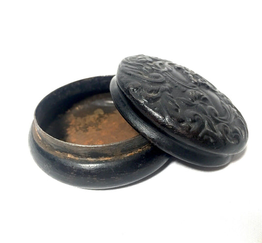 Antique Early 20th Century Hand Made Iron Snuff / Pill Pot / Box / Trinket c1914