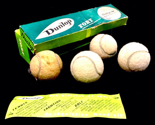 Sporting Memorabilia - Boxed Set of Dunlop Fort Tennis Balls / Vintage c.1970s