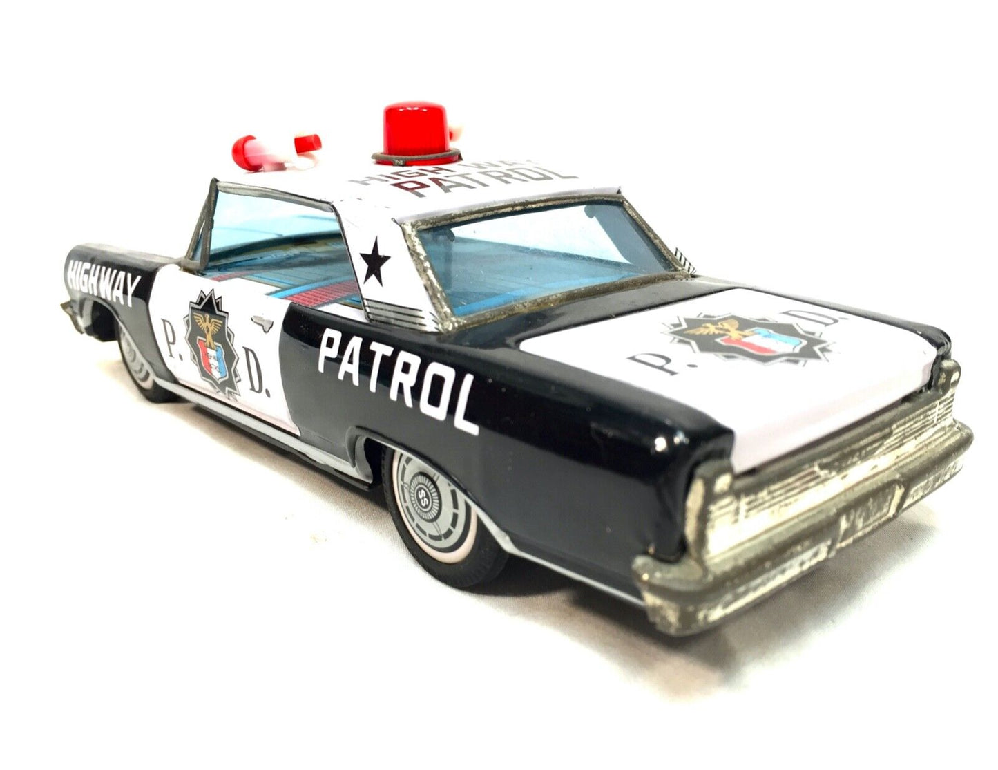 Vintage Toy - Bandai Tin Highway Patrol Car With Box / Made in Japan / 1960s