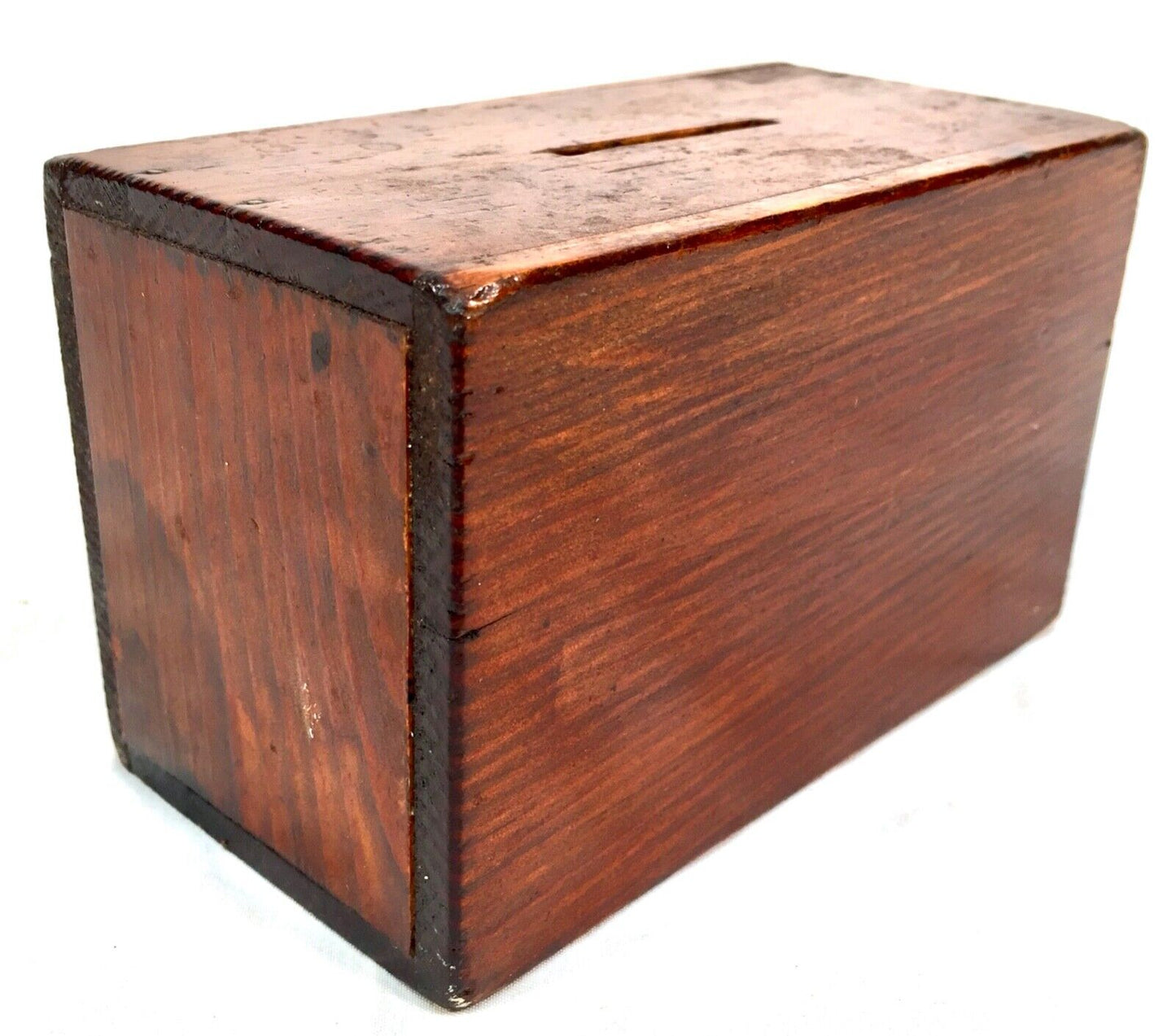 Antique Wooden Church Missionary Society Box Collection / Offering Box c.1900.