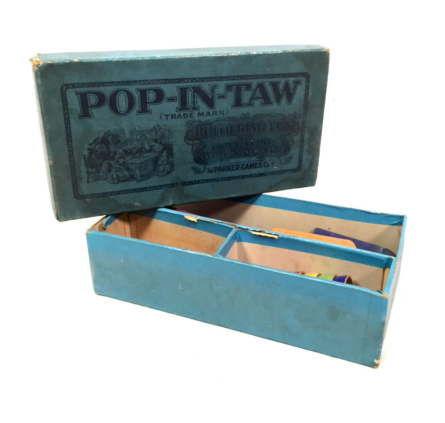 Vintage Edwardian Tabletop Parlour Game by Parker Bros - Pop-in-Taw c.1907