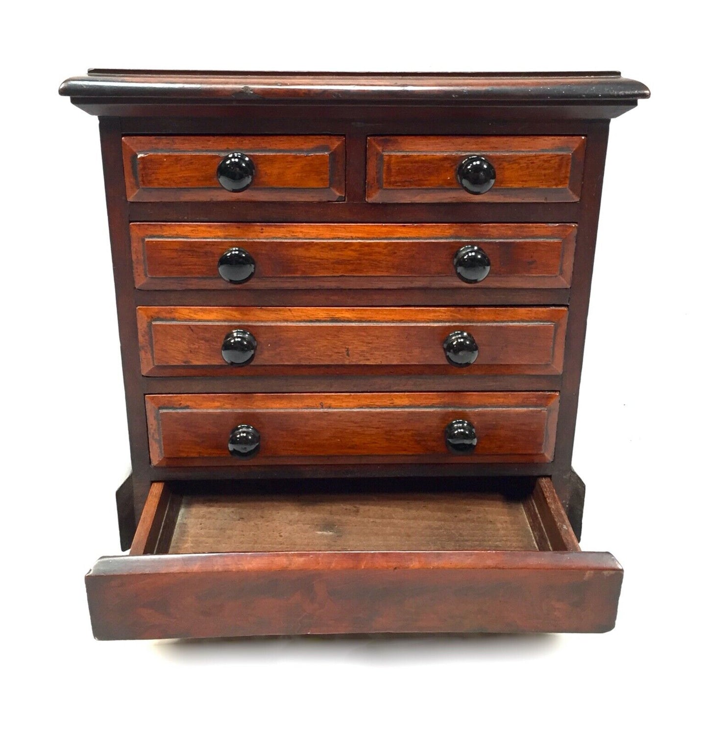 Antique Miniature 19th Century Wooden Chest of Drawers / Apprentice Furniture