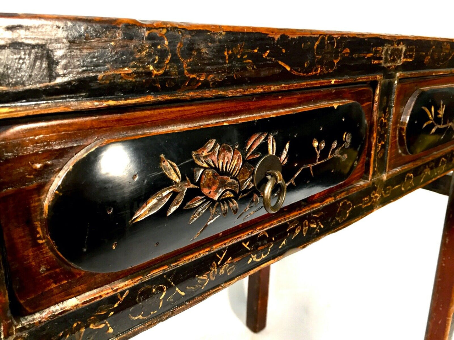 Antique Oriental Asian Hardwood Table Sideboard / Entrance Hall Desk c.1900