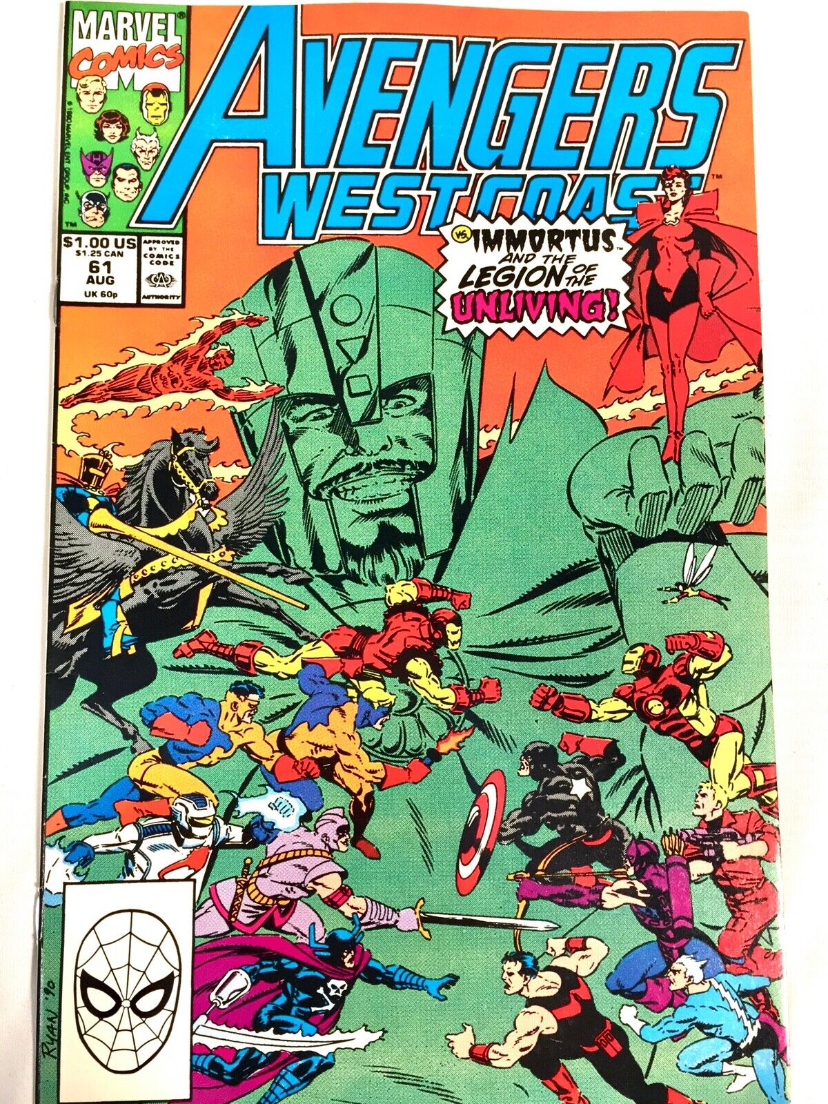 Vintage Comic Books - Marvel The Avengers West Coast Comic Issue No 61 / 1990