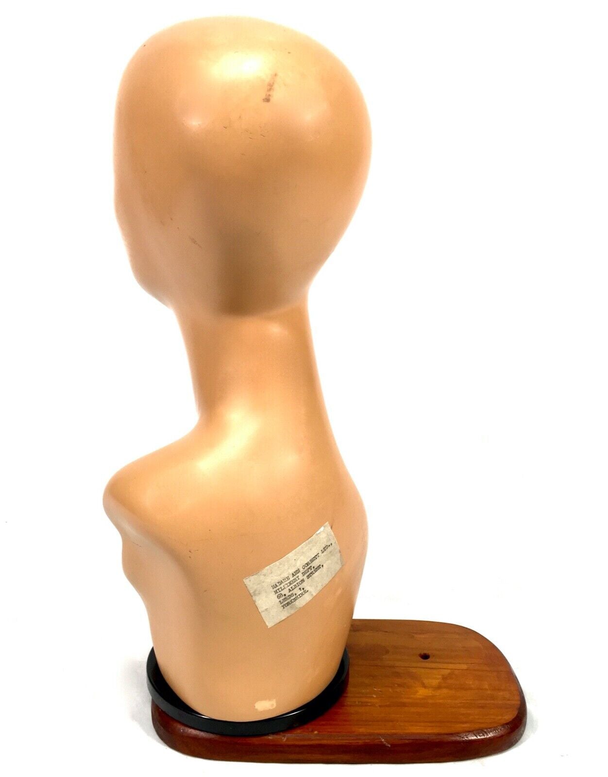 Antique Advertising - 1950s Art Deco Countertop Mannequin Head Hat Shop Display