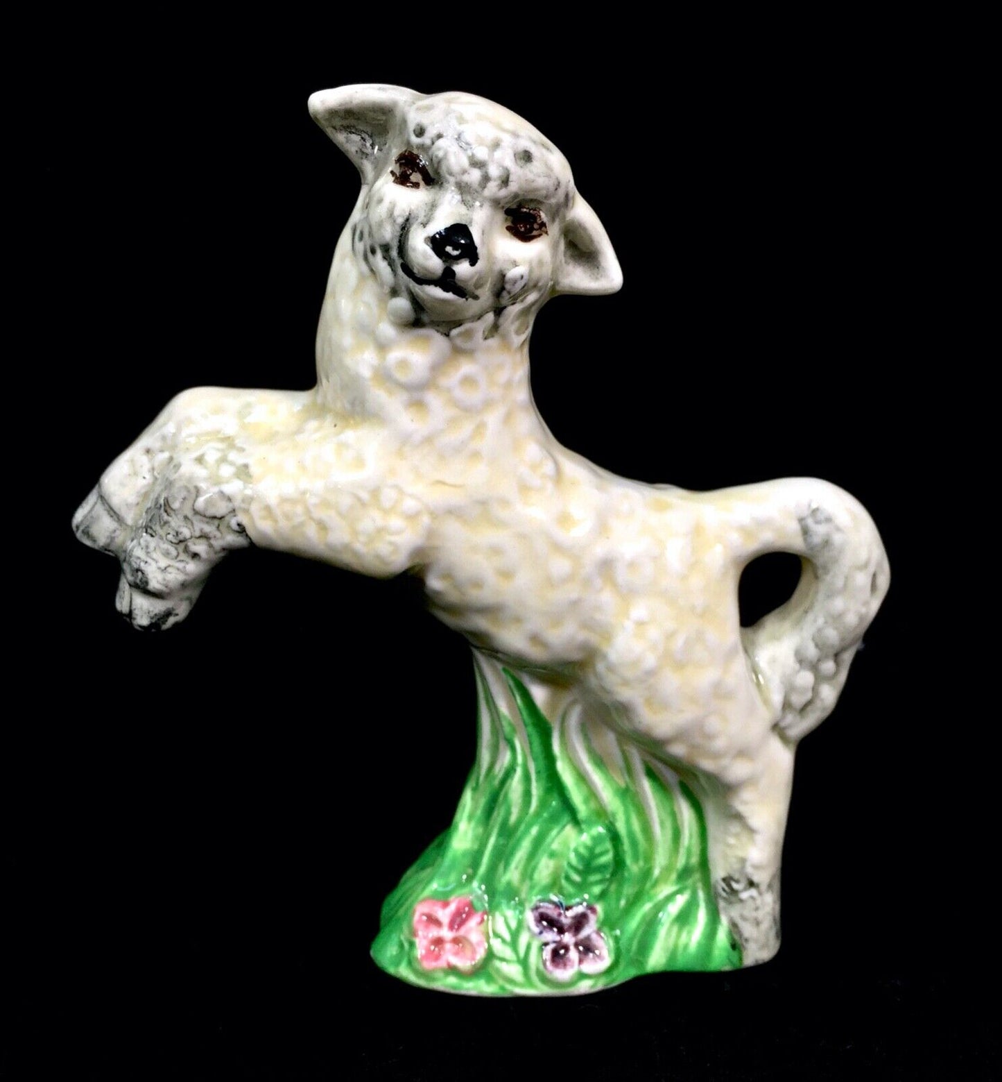 Antique Clarice Cliff - Novelty Leaping Spring Lamb Figure - Wilkinson Factory