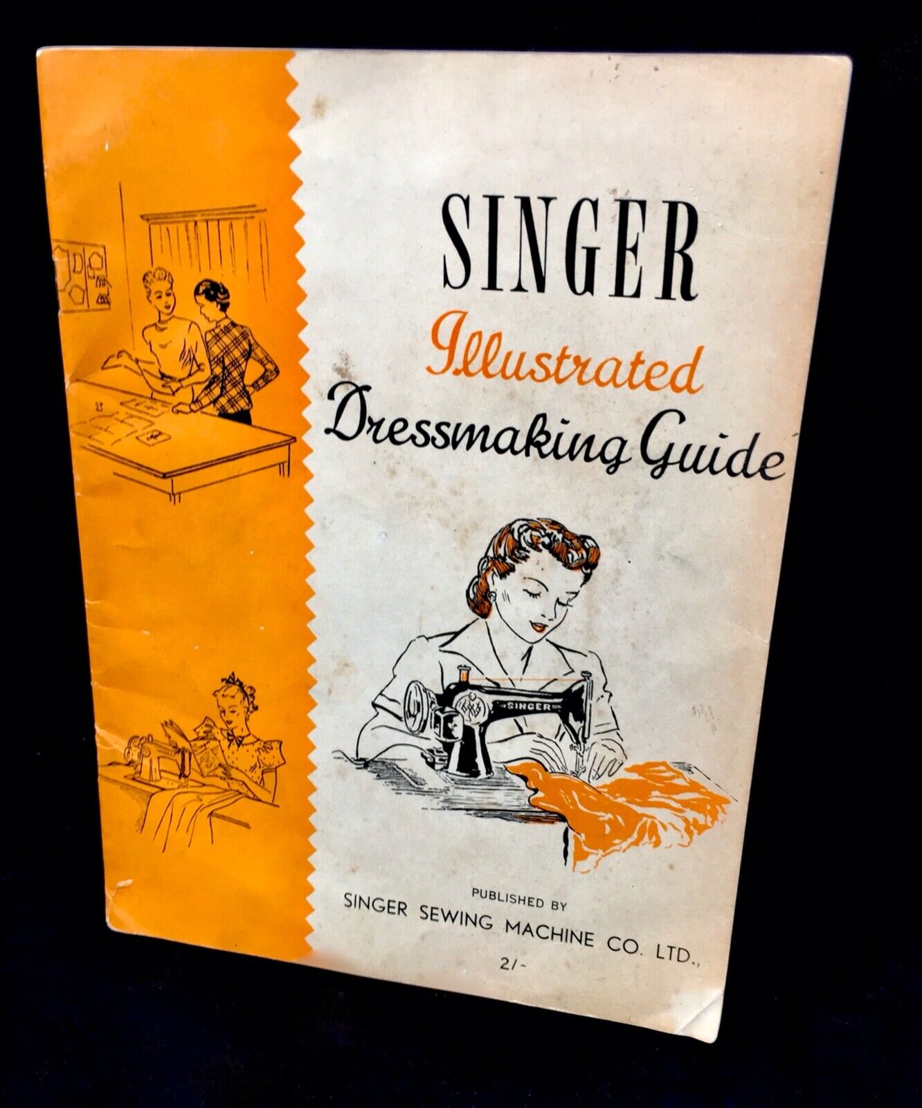 Pair of Singer Sewing Machine Books - Dressmaking Guide & Reference Library