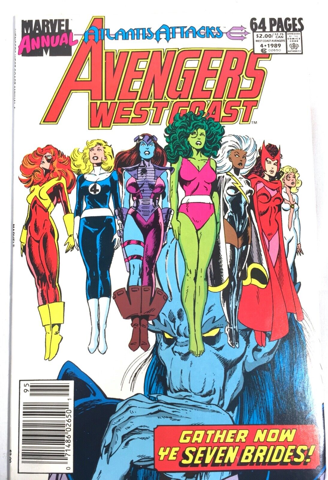 Vintage Comic Books - Marvel The Avengers West Coast Annual No 4 / 1989