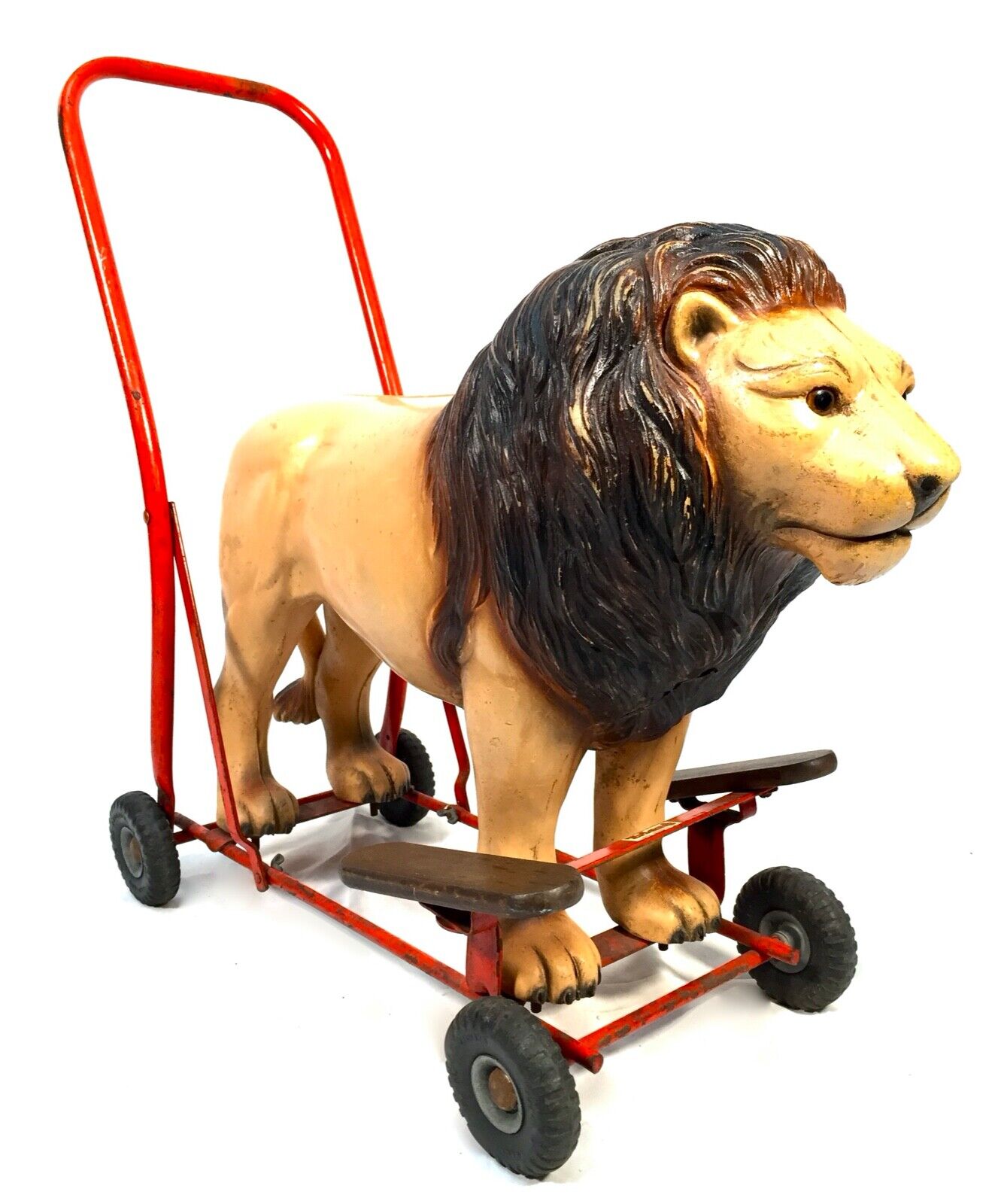 Vintage 1950s Triang Ride on & Push Along Lion Toy / Tri-ang / Antique