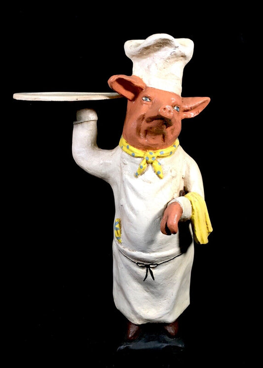 Antique Advertising Butcher's Shop Window Counter Display Pig Statue Sign c.1920