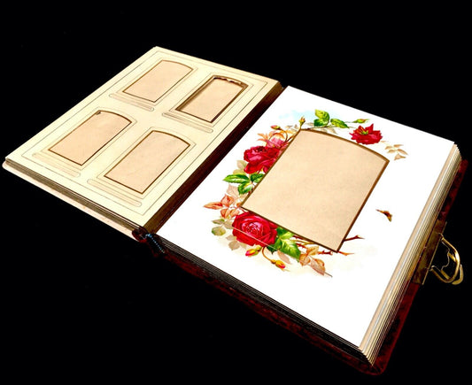 Victorian Celluloid Photo Album / Art Nouveau Design / Floral / Photography