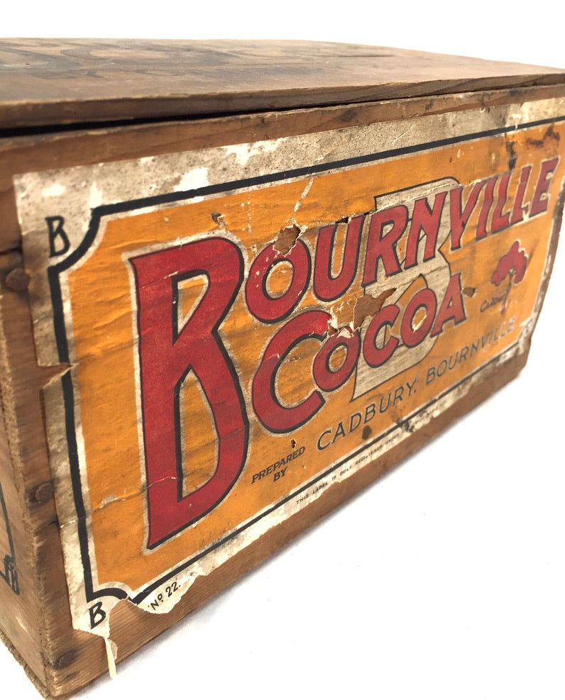 Antique Advertising - Cadbury's Chocolate Confectionery Wooden Shop Display Box