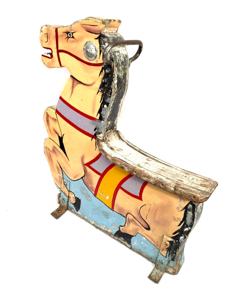 Antique Hand Painted Salvaged Fairground Carousel Animal Horse Figure / Ride