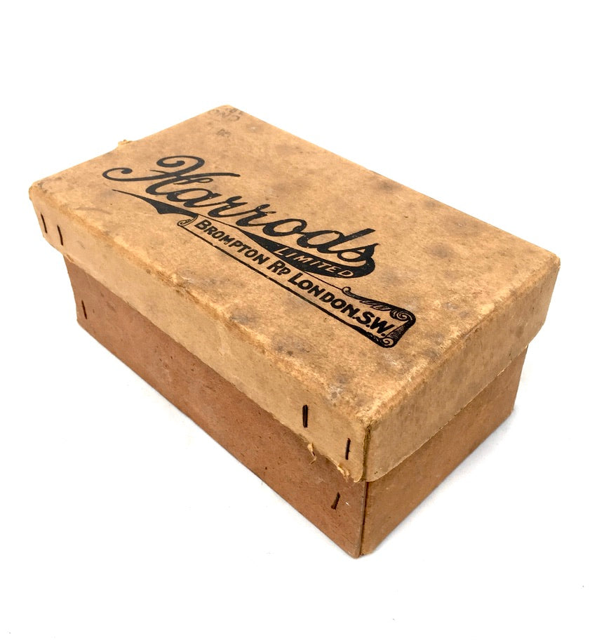 Vintage Mid 20th Century Cardboard Presentation Gift Box Harrods London Antique