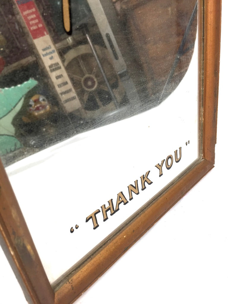 Antique Advertising - Player's Please Cigarettes Framed Mirror / Sign Tabletop