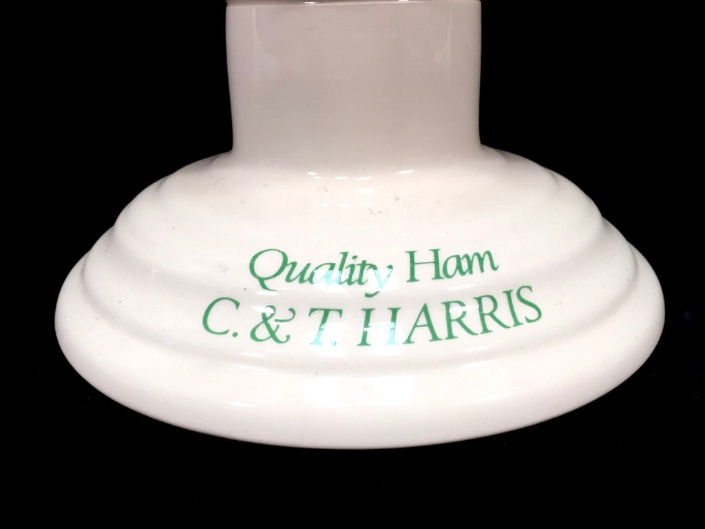 Mid Century Ironstone Shop Display Butcher's Ham Stand for C & T Harris Antique