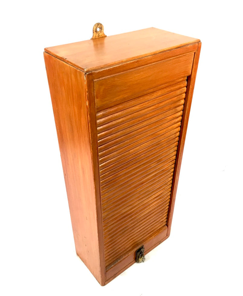 Antique 20th Century GWR Tambour Fronted Wall Mounted Railway Ticket Holder Rack