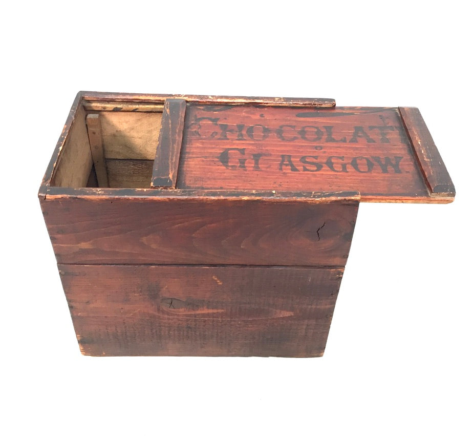 Antique Advertising Wooden Reeves Marzipan Walnut Confectionery Shop Display Box