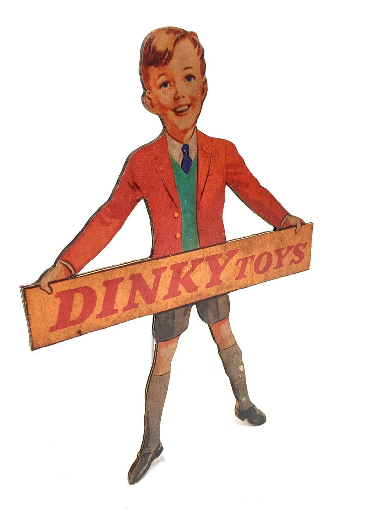 Vintage Advertising - Dinky Toys Wooden Boy Printed Shop Display Sign