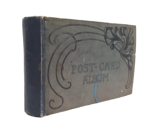 Antique Art Nouveau Early 20th Century Postcard Album / Photo Book / Scrapbook