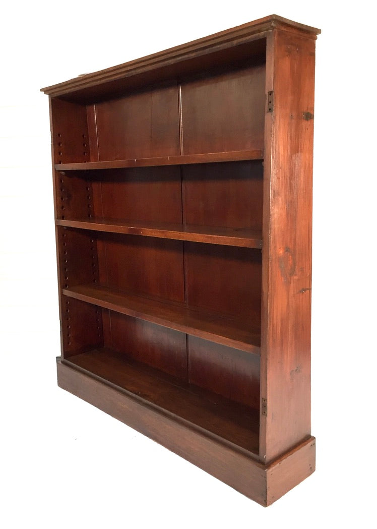 Antique Wooden Bookcase / Book Shelf Display Rack Freestanding c.1950 / Vintage