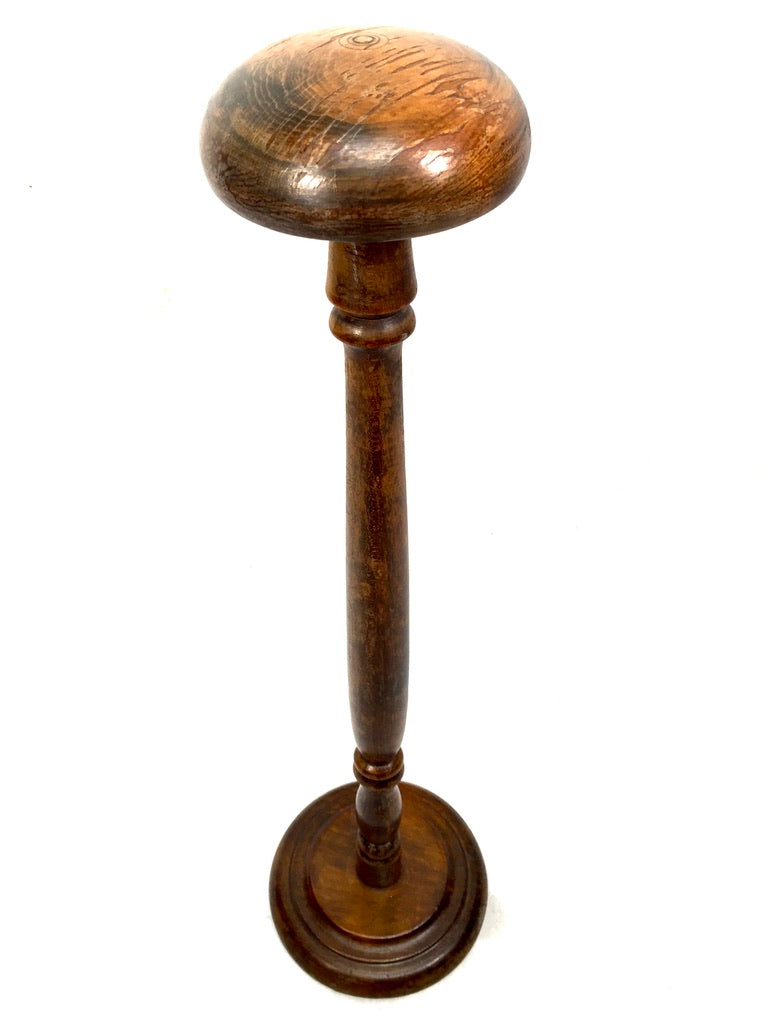 Antique Late 19th Century Treen Wooden Judges Wig Stand / Hat Display c1890